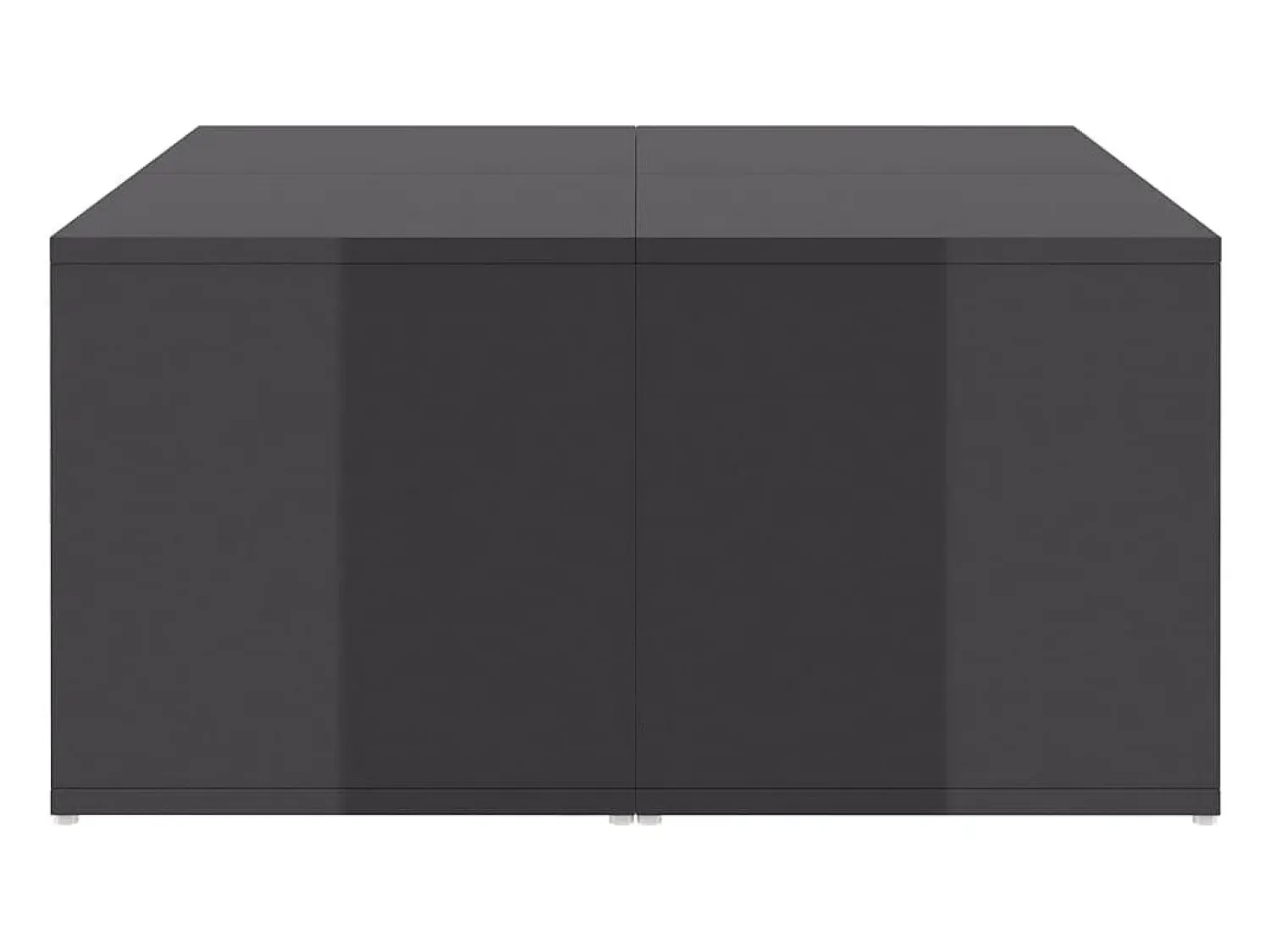 vidaxl Mesas de centro 4pcs derivados de madeira cinza brilhante^ Mesa De Centro