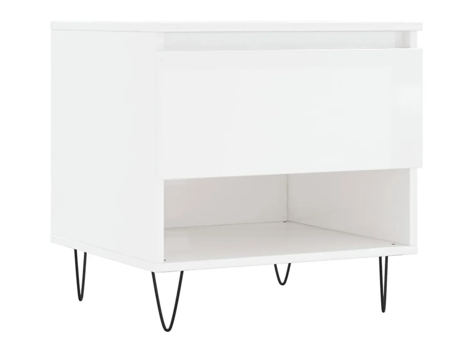 Mesas de centro 2pcs 50x46x50cm deriv. madeira brilhante PT908430^ Mesa De Apoio