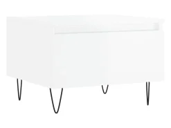 Mesa De Centro*vidaxl Mesas de centro 2pcs 50x46x35cm deriv. madeira brilhante Branco