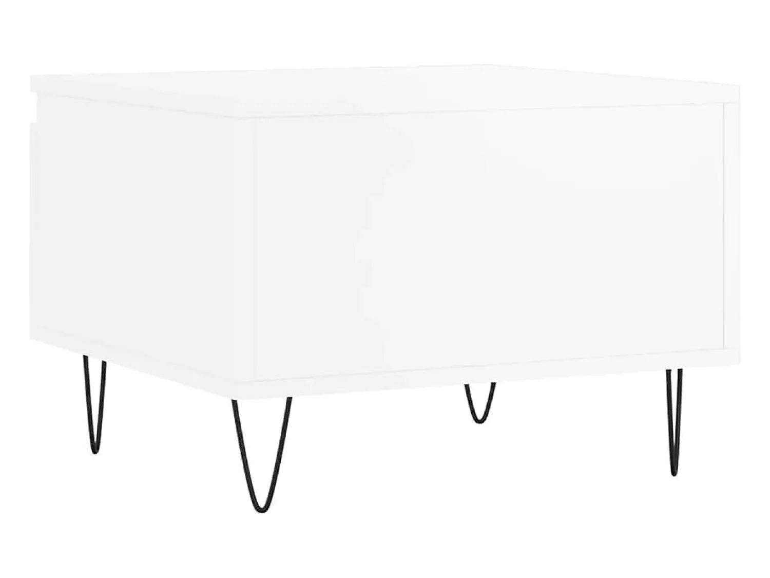 Mesa De Centro*vidaxl Mesas de centro 2pcs 50x46x35cm deriv. madeira brilhante Branco