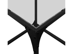Mesa De Centro* Mesas de encaixar 3 pcs c/ tampo vidro aço Transparente