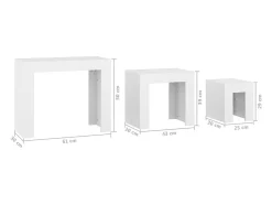 Mesas de encaixar 3 pcs derivados de madeira^ Mesa De Centro