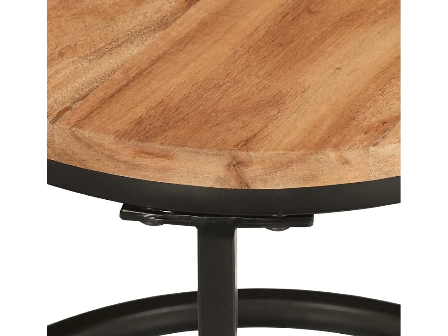 Mesa De Centro| Mesas de encaixar 3 pcs madeira de acácia maciça Castanho