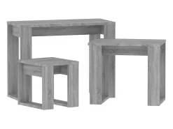 Sale vidaxl Mesas de encastrar 3 pcs derivados de madeira sonoma Cinzento