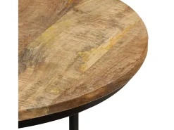 Mesa De Centro|vidaxl Mesas de encastrar 2 pcs madeira de mangueira áspera Natural claro