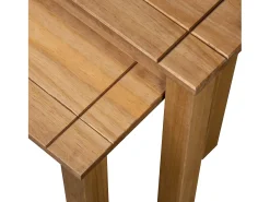 Mesa De Centro|vidaxl Mesas de encastrar 2 pcs madeira pinho maciça Panama Natural claro
