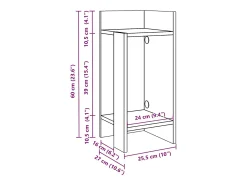 Mesa De Apoio|vidaxl Mesas laterais 2 pcs com prateleira 110x50x103 cm Branco