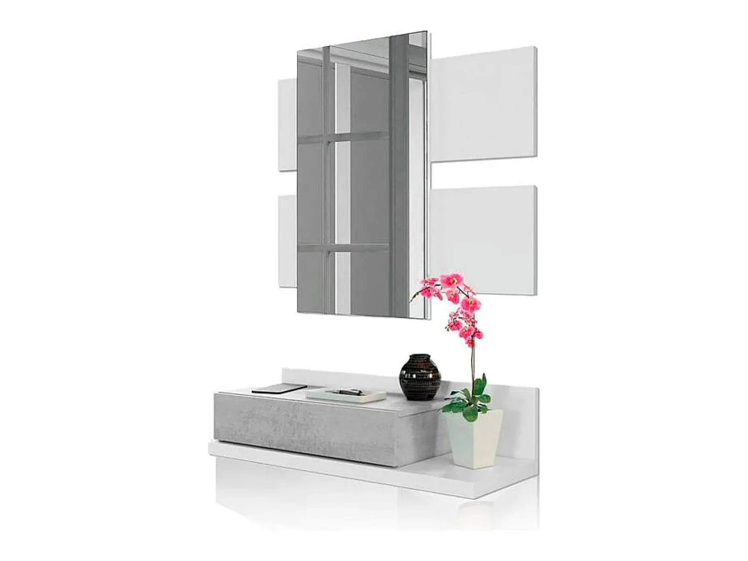 Consola|duehome Mobiliário de corredor Tekkan Cinzento