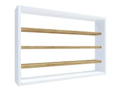 Prateleira|VCM Mobiliário de cozinha pendurado Esaldi Branco/carvalho de mel A. 40 x L. 60 x P. 10 cm Castanho / Branco