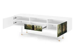 Móvel De Tv| Mueble de TV - 170х59х41 cm - T6 - Rain in the Oak Forest, Branco Bege