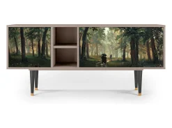 Outlet Mueble de TV - 150х69х41 cm - T5 - Rain in the Oak Forest, Latte Bege