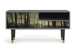 Mueble de TV - 115х59х48 cm - T3 - Rain in the Oak Forest, Cinza^ Móvel De Tv