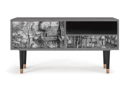 Móvel De Tv* Mueble de TV - 115х59х48 cm - T3 - A Pond, Cinza Cinzento