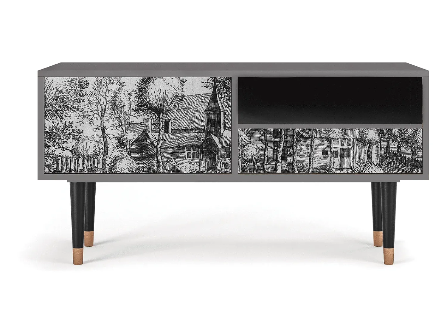 Discount Mueble de TV - 115х59х48 cm - T3 - A Pond, Areia Bege