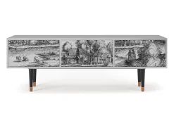 Móvel De Tv* Mueble de TV - 170х59х48 cm - T4 - A Pond, Cinza Cinzento
