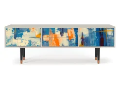 Móvel De Tv* Mueble de TV - 170х59х48 cm - T4 - Abstract Expressionism, Areia Bege