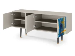 Online Mueble de TV - 150х69х41 cm - T5 - Abstract Expressionism, Areia Bege