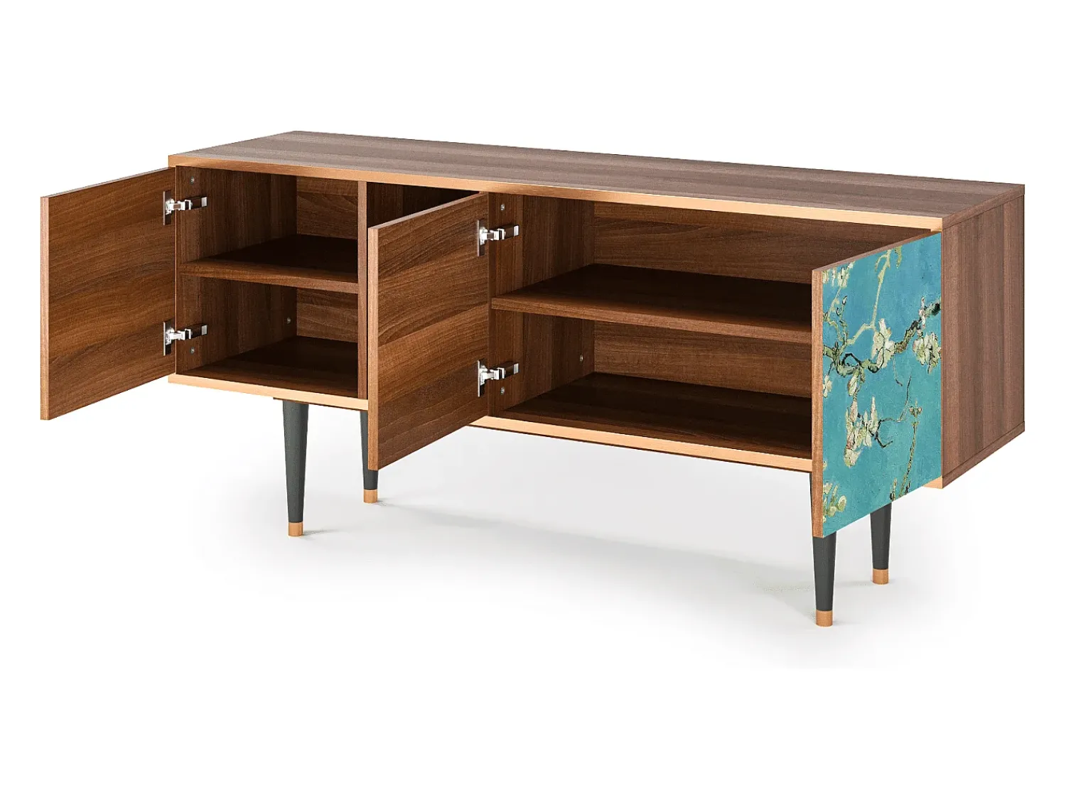 Mueble de TV - 150х69х41 cm - T5 - Almond Blossom, Nogueira^ Móvel De Tv