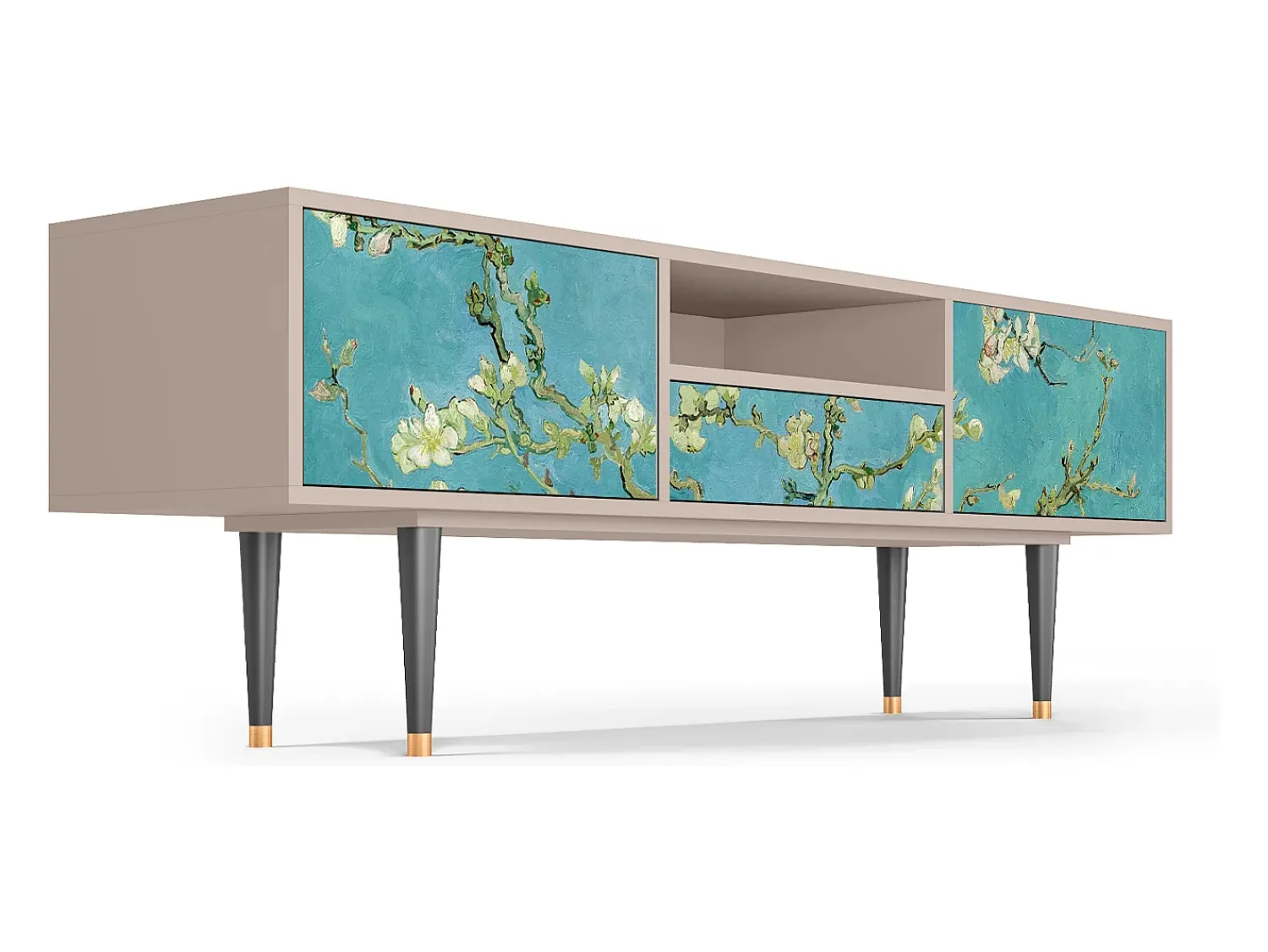 Mueble de TV - 170х59х41 cm - T6 - Almond Blossom, Latte Bege