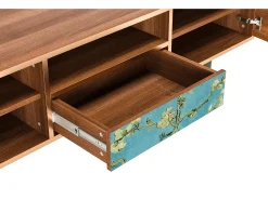 Móvel De Tv* Mueble de TV - 170х59х41 cm - T6 - Almond Blossom, Nogueira Castanho