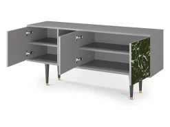 Móvel De Tv| Mueble de TV - 150х69х41 cm - T5 - Amazon Forest, Cinza Cinzento
