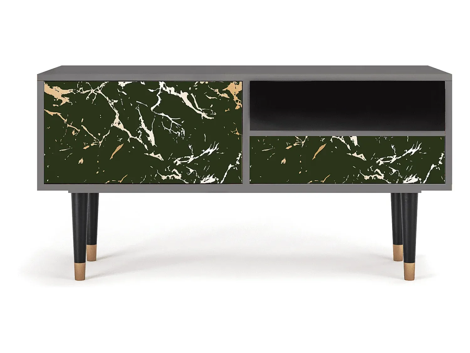 Móvel De Tv* Mueble de TV - 115х59х48 cm - T3 - Amazon Forest, Cinza Cinzento