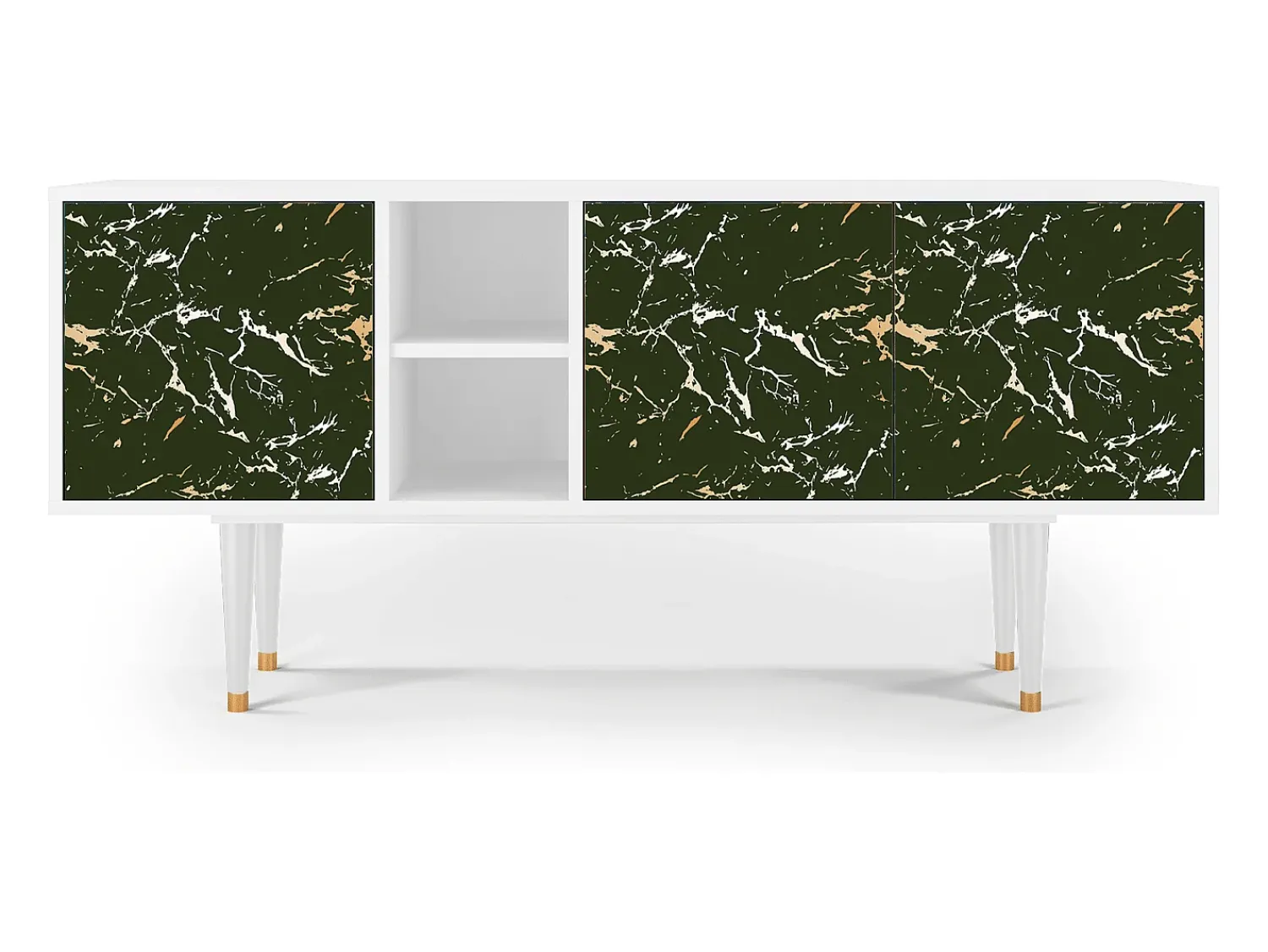 Mueble de TV - 150х69х41 cm - T5 - Amazon Forest, Branco^ Móvel De Tv