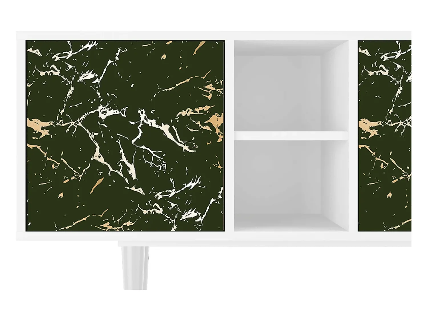Mueble de TV - 150х69х41 cm - T5 - Amazon Forest, Branco^ Móvel De Tv