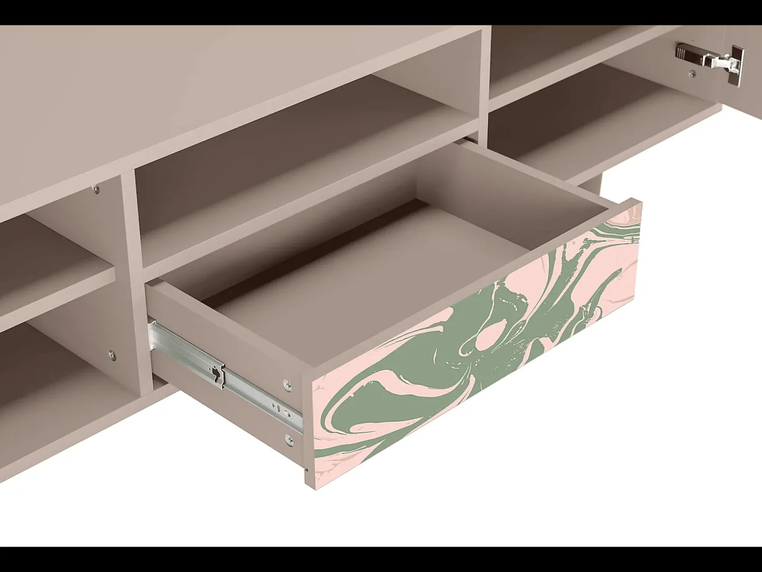 Móvel De Tv* Mueble de TV - 170х59х41 cm - T6 - Aquarelle, Latte Bege