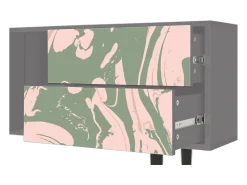Clearance Mueble de TV - 170х69х48 cm - T1 - Aquarelle, Cinza Cinzento