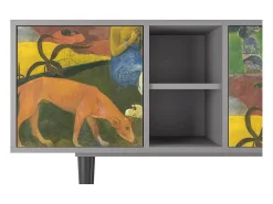 Móvel De Tv| Mueble de TV - 150х69х41 cm - T5 - Arearea , Cinza Cinzento