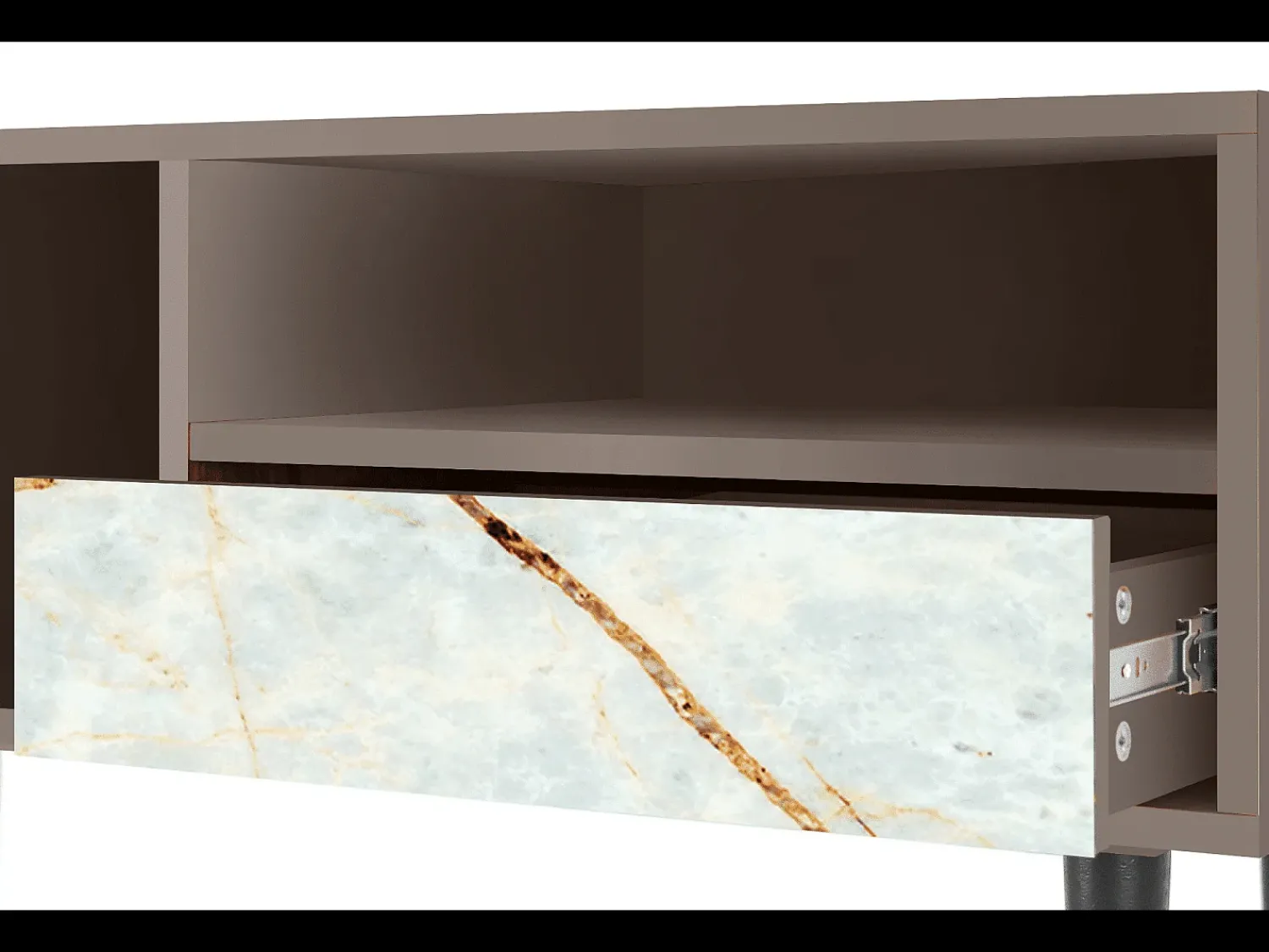 Móvel De Tv* Mueble de TV - 115х59х48 cm - T3 - Areiay Marble, Latte Bege