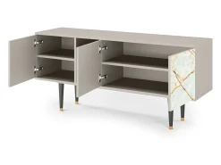 Móvel De Tv| Mueble de TV - 150х69х41 cm - T5 - Areiay Marble, Areia Bege