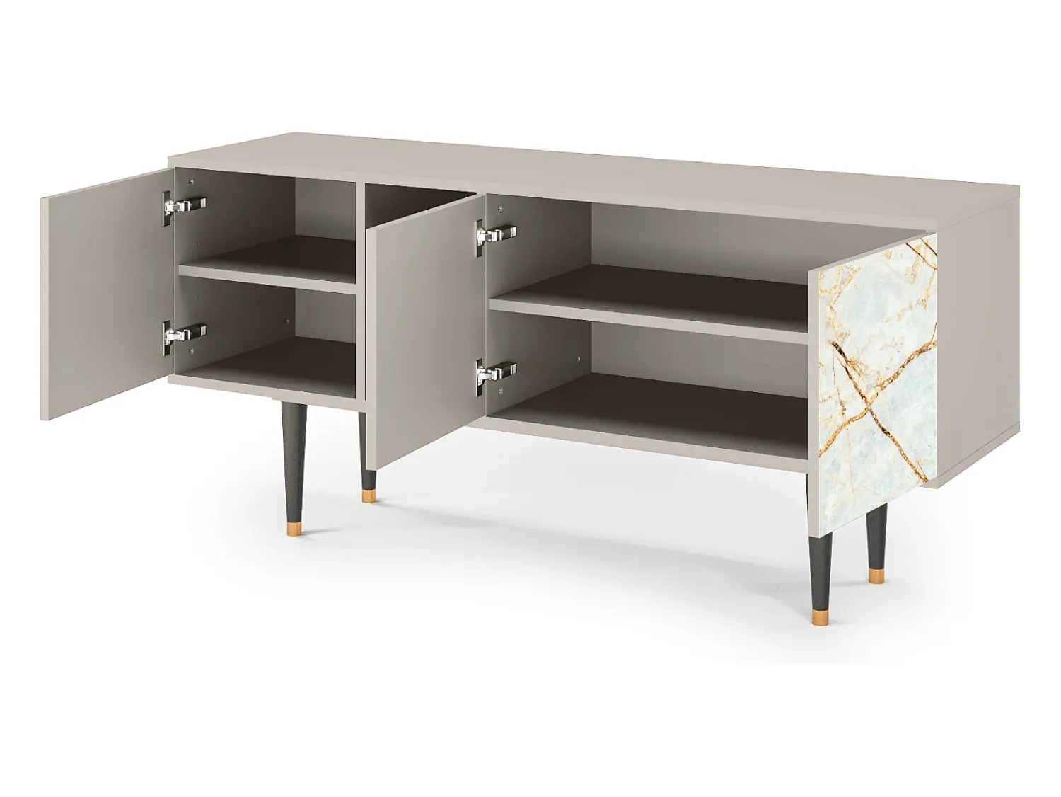 Móvel De Tv| Mueble de TV - 150х69х41 cm - T5 - Areiay Marble, Areia Bege