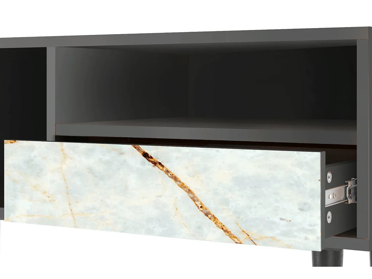 Mueble de TV - 115х59х48 cm - T3 - Areiay Marble, Antracite^ Móvel De Tv