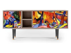 Móvel De Tv| Mueble de TV - 150х69х41 cm - T5 - Artwork, Latte Bege
