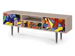 Móvel De Tv| Mueble de TV - 170х59х41 cm - T6 - Artwork, Latte Bege