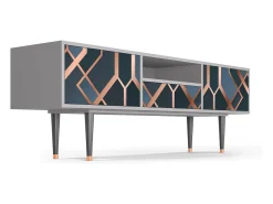 Móvel De Tv| Mueble de TV - 170х59х41 cm - T6 - Ashy 1920', Cinza Cinzento
