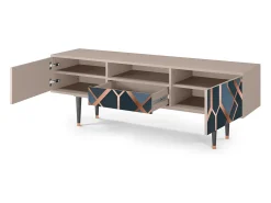 Móvel De Tv| Mueble de TV - 170х59х41 cm - T6 - Ashy 1920', Latte Bege