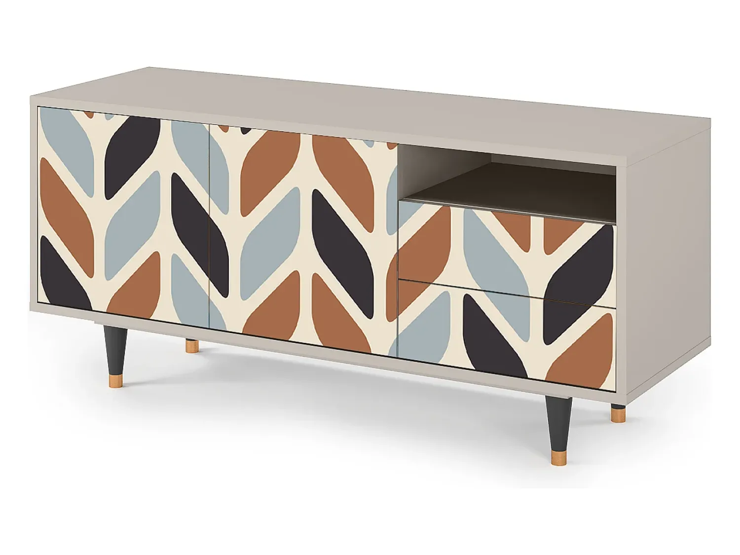 Móvel De Tv| Mueble de TV - 125х56х41 cm - T7 - Beige Laure, Areia Bege