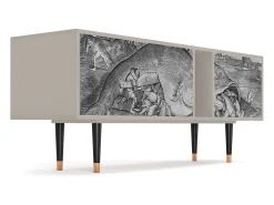 Móvel De Tv| Mueble de TV - 170х69х48 cm - T1 - Big Fish Eat Little, Areia Bege