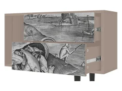 Móvel De Tv| Mueble de TV - 170х69х48 cm - T1 - Big Fish Eat Little, Latte Bege