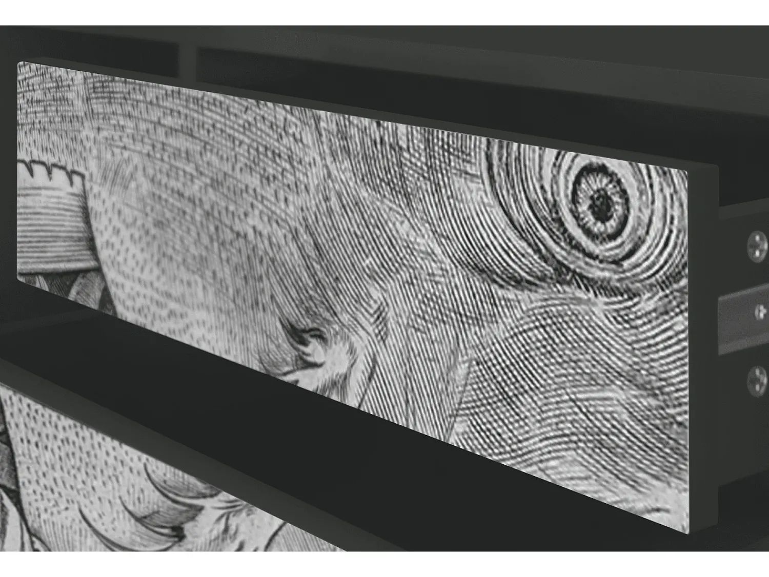 Móvel De Tv| Mueble de TV - 170х59х48 cm - T4 - Big Fish Eat Little, Antracite Cinza antracite