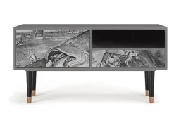 Móvel De Tv* Mueble de TV - 115х59х48 cm - T3 - Big Fish Eat Little, Areia Bege