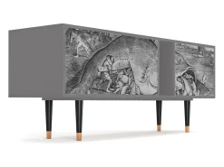 Móvel De Tv* Mueble de TV - 170х69х48 cm - T1 - Big Fish Eat Little, Cinza Cinzento