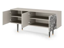 Móvel De Tv| Mueble de TV - 150х69х41 cm - T5 - Bird Dropping, Areia Bege