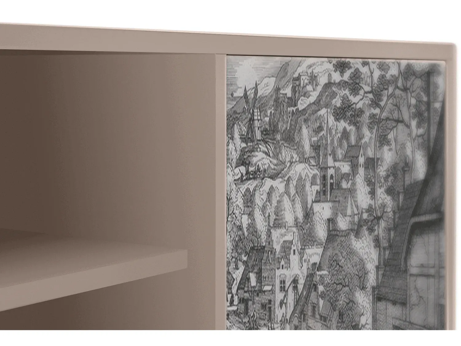 Mueble de TV - 170х69х48 cm - T2 - Bird Dropping, Latte Bege