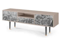 Móvel De Tv| Mueble de TV - 170х59х41 cm - T6 - Bird Dropping, Areia Bege