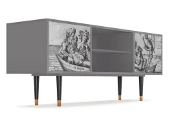 Móvel De Tv* Mueble de TV - 170х69х48 cm - T2 - Blau Schuyte, Cinza Cinzento
