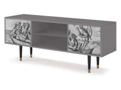 Móvel De Tv* Mueble de TV - 170х69х48 cm - T2 - Blau Schuyte, Cinza Cinzento